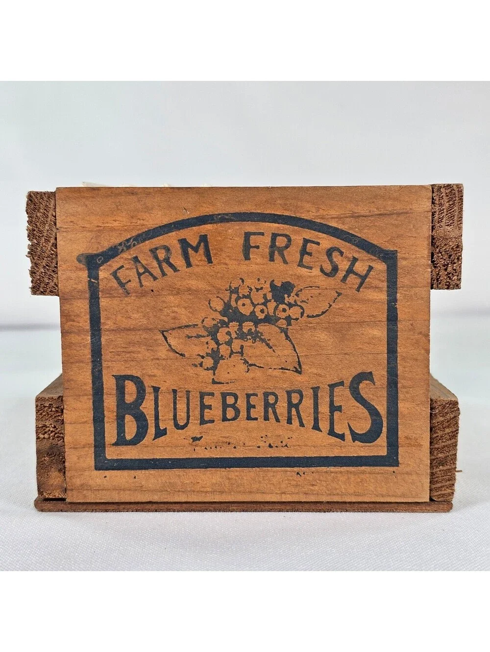 Vtg Michigan Wolverines Coaster Set of 4 w/ Rustic Wood Crate Holder Farm Fresh